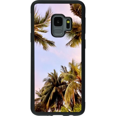 Samsung Galaxy S9 Case Hülle - Silikon schwarz Summer 2023 palm tree vibe