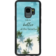 Samsung Galaxy S9 Case Hülle - Silikon schwarz Summer 2025 Life is better at the beach