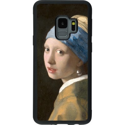 Samsung Galaxy S9 Case Hülle - Silikon schwarz Kunstbild - Das Mädchen mit dem Perlenohrring - Jan Vermeer