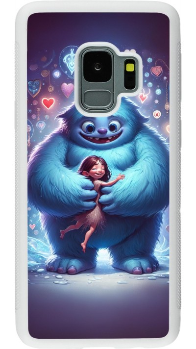 Samsung Galaxy S9 Case Hülle - Silikon weiss Valentin 2024 Flauschige Liebe