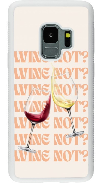Coque Samsung Galaxy S9 - Silicone rigide blanc Wine not