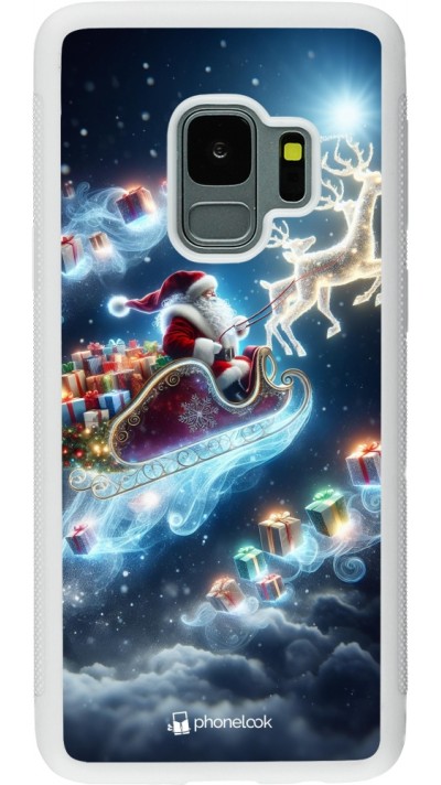 Samsung Galaxy S9 Case Hülle - Silikon weiss Weihnachten 2023 Verzauberter Weihnachtsmann