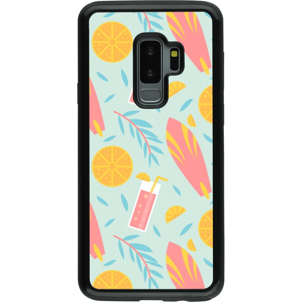 Samsung Galaxy S9+ Case Hülle - Hybrid Armor schwarz Summer 2025 Pattern citron