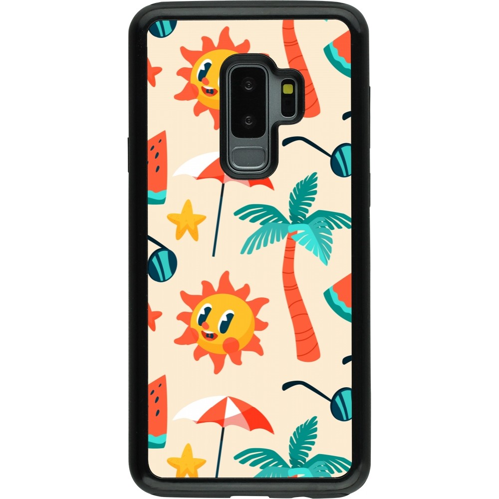 Samsung Galaxy S9+ Case Hülle - Hybrid Armor schwarz Summer 2025 Pattern soleil