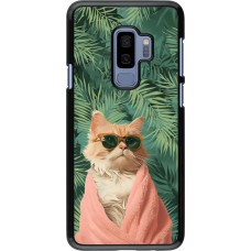 Samsung Galaxy S9+ Case Hülle - Cat Summer Palms