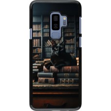 Samsung Galaxy S9+ Case Hülle - Katze Bücher dunkel
