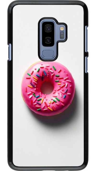 Samsung Galaxy S9+ Case Hülle - Weisser Hintergrund, pinker Donut