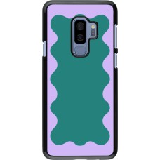 Samsung Galaxy S9+ Case Hülle - Wavy Rectangle Green Purple