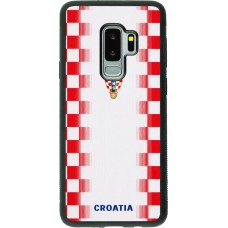 Samsung Galaxy S9+ Case Hülle - Silikon schwarz Kroatien 2026 personalisierbares Fussballtrikot