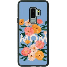 Coque Samsung Galaxy S9+ - Silicone rigide noir Mom 2026 Flowers