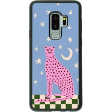 Samsung Galaxy S9+ Case Hülle - Silikon schwarz Pink leopard with stars 2026