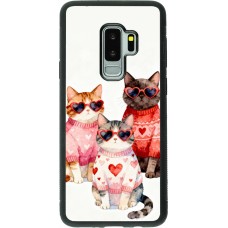Samsung Galaxy S9+ Case Hülle - Silikon schwarz Saint Valentines Day 26 Cat Love