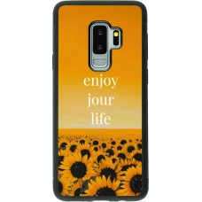 Samsung Galaxy S9+ Case Hülle - Silikon schwarz Summer 2025 Enjoy your life