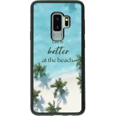 Samsung Galaxy S9+ Case Hülle - Silikon schwarz Summer 2025 Life is better at the beach