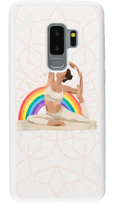 Samsung Galaxy S9+ Case Hülle - Silikon weiss Spring 23 yoga vibe