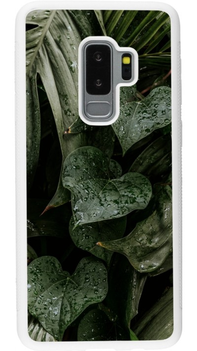 Samsung Galaxy S9+ Case Hülle - Silikon weiss Spring 23 fresh plants