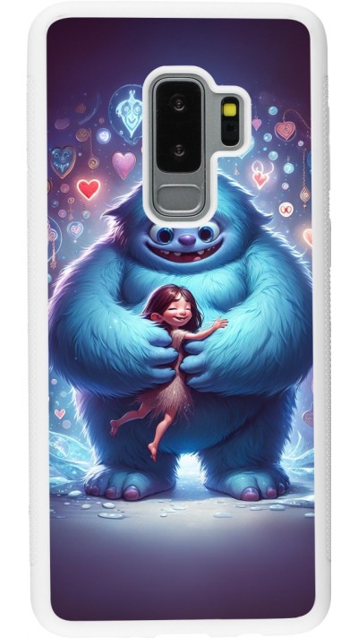 Samsung Galaxy S9+ Case Hülle - Silikon weiss Valentin 2024 Flauschige Liebe