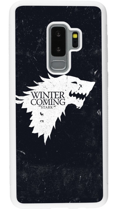 Samsung Galaxy S9+ Case Hülle - Silikon weiss Winter is coming Stark