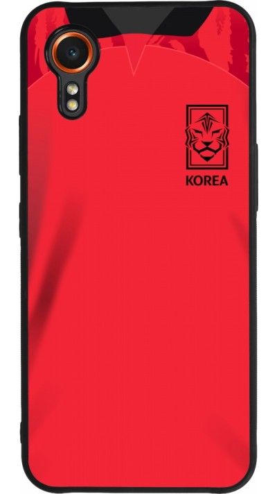 Samsung Galaxy XCover 7 Case Hülle - Silikon schwarz Südkorea 2022 personalisierbares Fussballtrikot