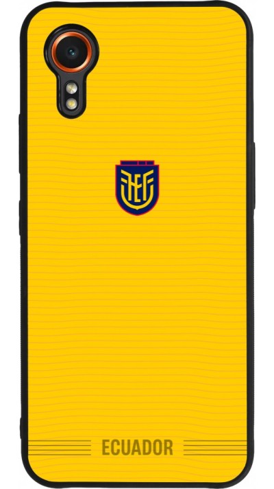 Coque Samsung Galaxy XCover 7 - Silicone rigide noir Maillot de football Équateur 2026 personnalisable