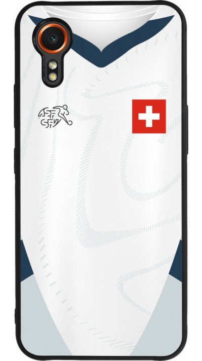 Samsung Galaxy XCover 7 Case Hülle - Silikon schwarz Schweiz Away personalisierbares Fussballtrikot