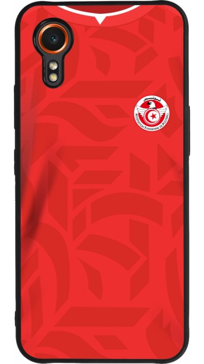 Samsung Galaxy XCover 7 Case Hülle - Silikon schwarz Tunesien 2022 personalisierbares Fussballtrikot