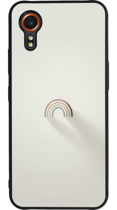 Coque Samsung Galaxy XCover 7 - Silicone rigide noir Mini Rainbow Minimal