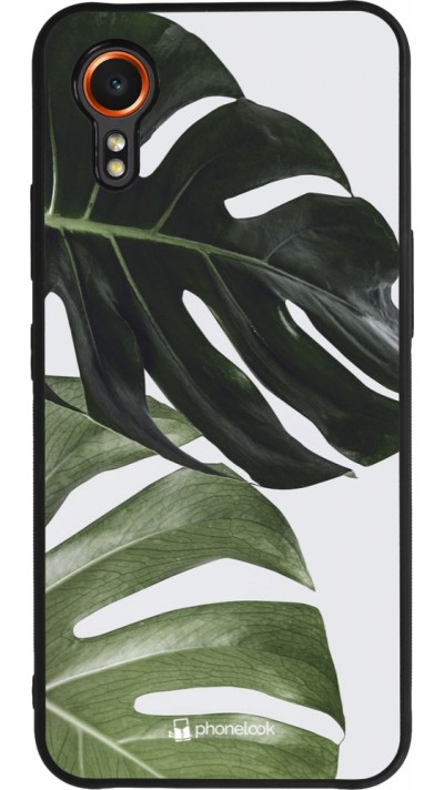 Coque Samsung Galaxy XCover 7 - Silicone rigide noir Monstera Plant