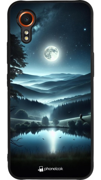Coque Samsung Galaxy XCover 7 - Silicone rigide noir Night Sky View