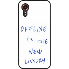 Coque Samsung Galaxy XCover 7 - Silicone rigide noir Offline is the new luxury