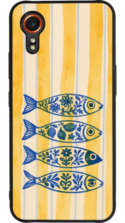 Coque Samsung Galaxy XCover 7 - Silicone rigide noir Portuguese fish 2026