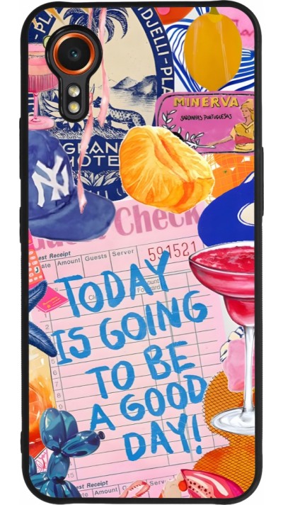 Samsung Galaxy XCover 7 Case Hülle - Silikon schwarz Preppy Today is Going to be a good day