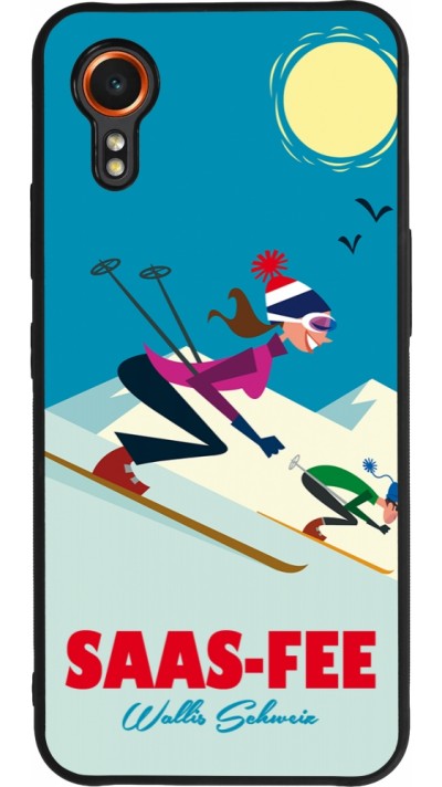Samsung Galaxy XCover 7 Case Hülle - Silikon schwarz Saas-Fee Ski Downhill
