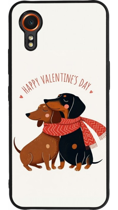 Samsung Galaxy XCover 7 Case Hülle - Silikon schwarz Saint Valentines Day 26 Happy Valentine