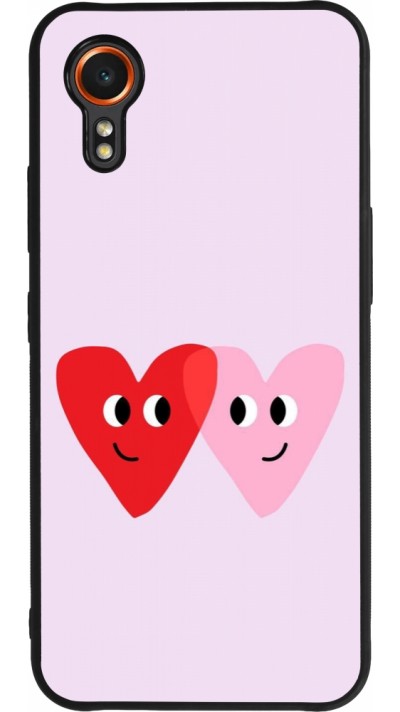 Samsung Galaxy XCover 7 Case Hülle - Silikon schwarz Saint Valentines Day 26 Heart