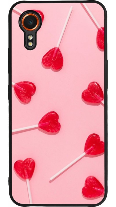 Samsung Galaxy XCover 7 Case Hülle - Silikon schwarz Saint Valentines Day 26 Lollipop