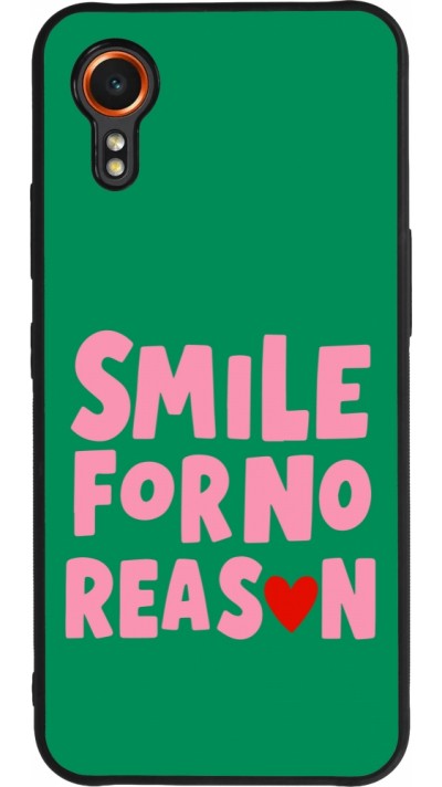 Coque Samsung Galaxy XCover 7 - Silicone rigide noir Smile for no reason 2026