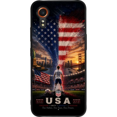 Samsung Galaxy XCover 7 Case Hülle - Silikon schwarz Fussball Vereinigten Staaten splash 2026