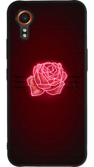 Coque Samsung Galaxy XCover 7 - Silicone rigide noir Spring 23 neon rose