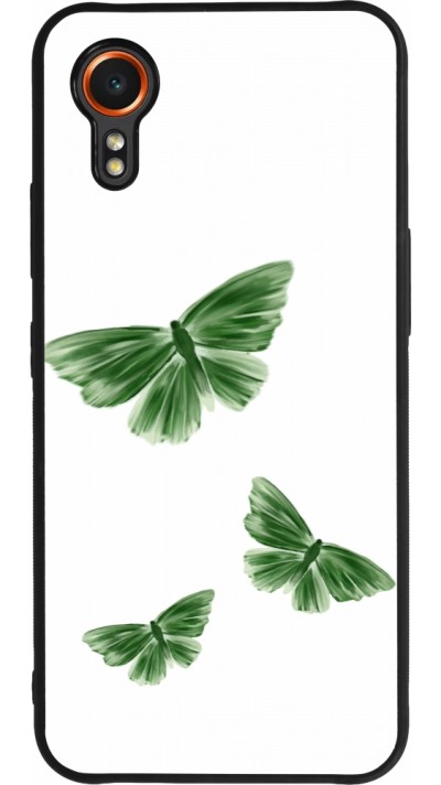 Coque Samsung Galaxy XCover 7 - Silicone rigide noir Butterflies Spring 2026