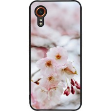 Coque Samsung Galaxy XCover 7 - Silicone rigide noir Cherry tree Spring 2026