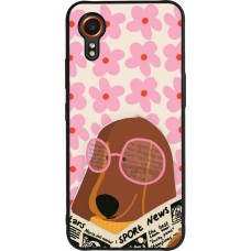 Coque Samsung Galaxy XCover 7 - Silicone rigide noir Dog with newspaper Spring 2026