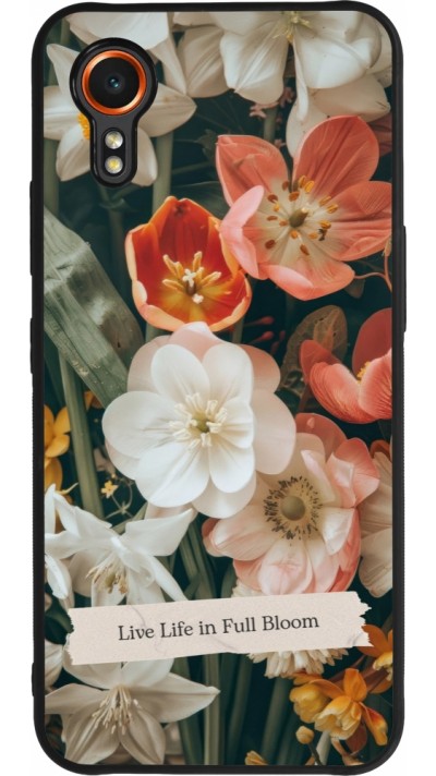 Coque Samsung Galaxy XCover 7 - Silicone rigide noir Full Bloom Spring 2026