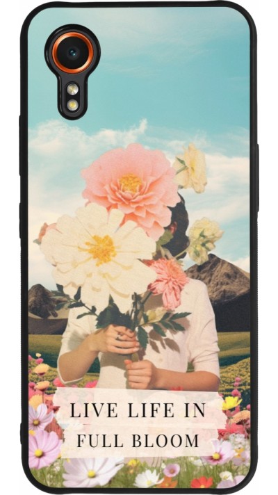 Coque Samsung Galaxy XCover 7 - Silicone rigide noir Live life in full moon Spring 2026