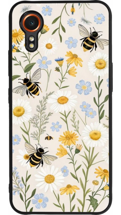 Coque Samsung Galaxy XCover 7 - Silicone rigide noir Pattern bees Spring 2026