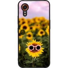 Coque Samsung Galaxy XCover 7 - Silicone rigide noir Sunflower with glasses Spring 2026