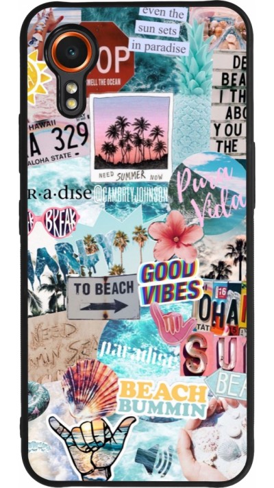 Coque Samsung Galaxy XCover 7 - Silicone rigide noir Summer 20 collage