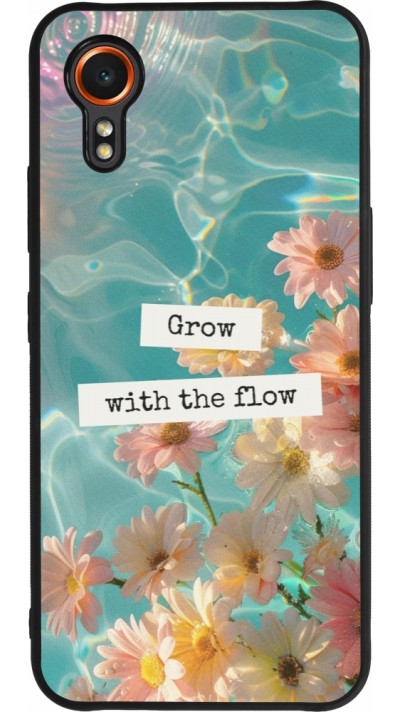 Coque Samsung Galaxy XCover 7 - Silicone rigide noir Summer 2025 Grow with the flow