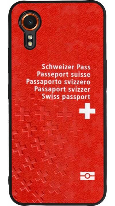 Coque Samsung Galaxy XCover 7 - Silicone rigide noir Swiss Passport