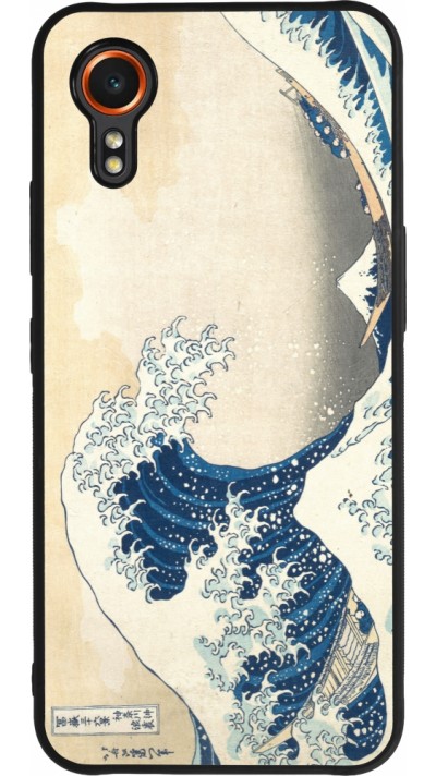 Coque Samsung Galaxy XCover 7 - Silicone rigide noir Tableau art - La Grande Vague de Kanagawa - Hokusai